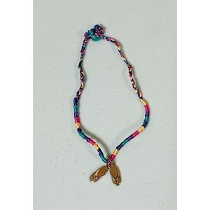 Gold Purple Flip-Flops Shoe Shoes Charm Braided Anklet Ankle Bracelet Jewelry 🌴